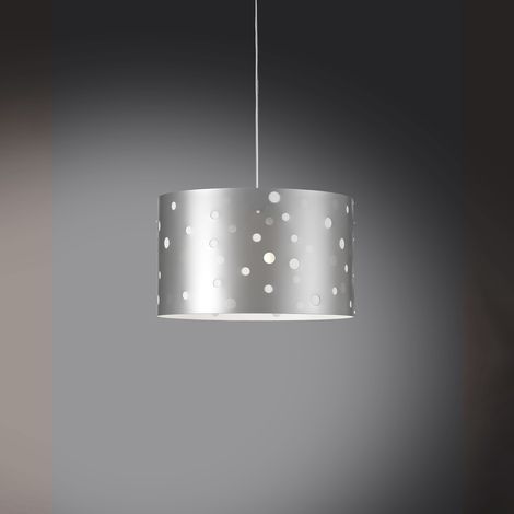 Sospensione Moderna Pois Polilux ® Argento 1 Luce E27 D40Cm