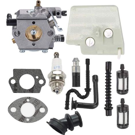 Carburateur WT-194 avec filtre à air Remplacement pour Stihl 024 026 MS240 MS260 024AV 024S Remplacement pour Walbro WT-194-1 WT-22 Carburateur de tronçonneuse remplace 11211200611 (1/5)