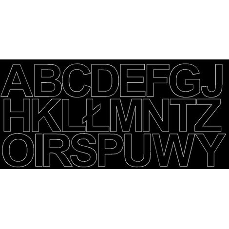 Lettere adesive autoadesive, 7 cm, nero lucido