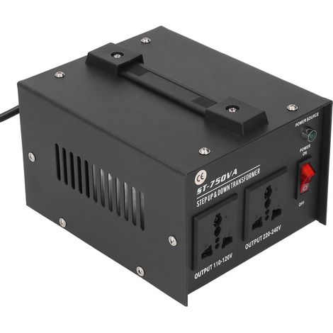 Transformateur de puissance ST-750VA : transformateur élévateur 110 V vers 220 V, transformateur abaisseur 220 V vers 110 V, prise standard européenne 110 V-120 V/220 V-240 V (1/5)