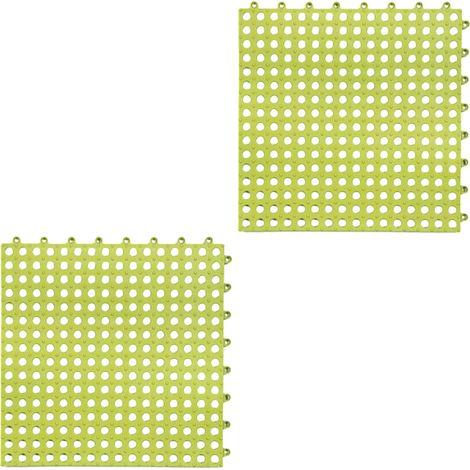 Carrelage de sol avec trous d'évacuation, tapis de douche antidérapant en PVC souple, tapis de sol en caoutchouc pour piscine (1/5)