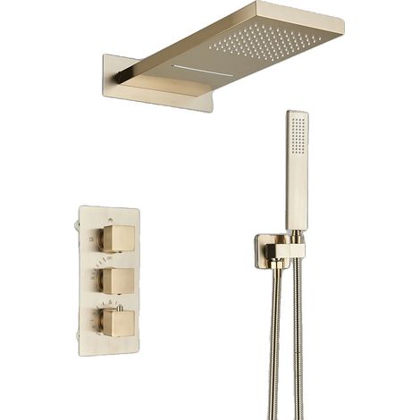 Duschset, modernes Design, Regenduscherlebnis, 2-Wege-Duschkopf (16 Zoll) (1/2)
