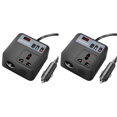 Convertisseur allume-cigare 2 x 24 V vers 220 V, chargeur voiture/camion, carte d'alimentation multifonctionnelle WHBYV (1/4)