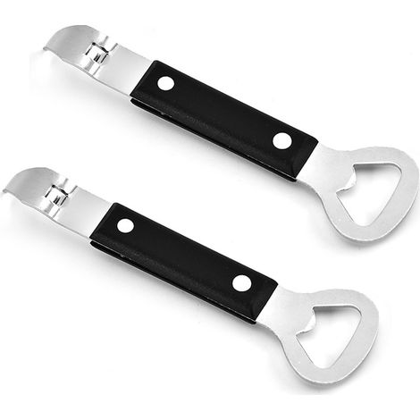 2er-Pack Flaschenöffner aus Edelstahl, Dosenöffner mit integriertem Flaschenstecher, vielseitig einsetzbar für Küche, Bar und Zuhause (1/5)