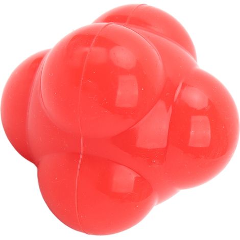Balles de réaction rebondissantes pour l'entraînement de la coordination œil-main, des réflexes, de la vitesse et de l'agilité (rouge) - Idéales pour le baseball, le football et le basketball. (1/5)