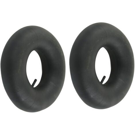 Lot de 2 chambres à air 145/70-6 avec tige de valve droite en caoutchouc pour karts 90 cc, diables, tondeuses à gazon (1/4)