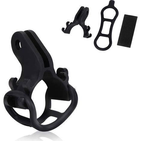 Support de Lampe Torche pour V lo Pince Universelle R glable Antid rapante pour Guidon Tige de Fourche ou Tube de Cadre (1/5)
