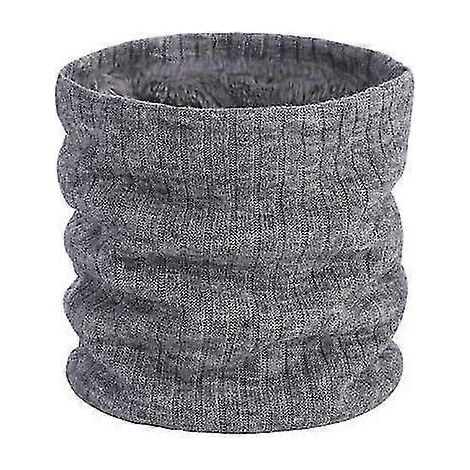 Cache-cou d'hiver pour hommes et femmes, écharpe polaire chaude et épaisse, idéale pour le sport et le ski.-Grey