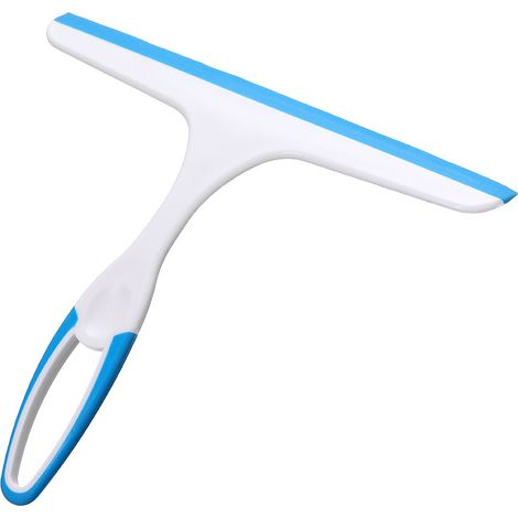 Grattoir de douche, lot de 2 grattoirs pour salle de bain et douche, grattoir en plastique pour miroir et vitre de douche, grattoirs de nettoyage pour vitres de salle de bain ( (1/3)
