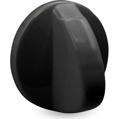Poignée bouton commande pour four, bouton plaque vitrocéramique, boutons de cuisine, poignée de cuisinière à gaz, axe 5,5 mm, diamètre 42 mm, couleur noire, 1 pièce (1/5)