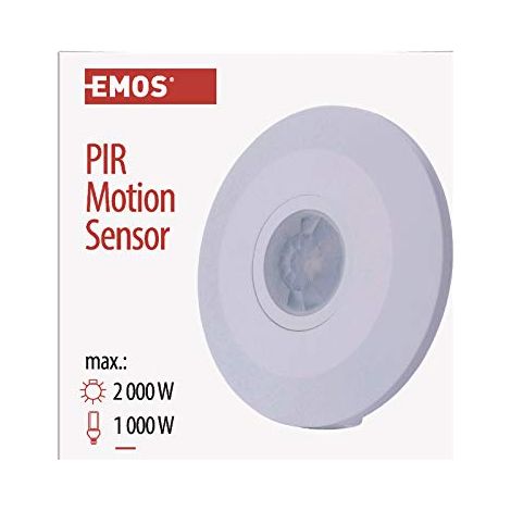 Sensore di Movimento PIR da Soffitto EMOS EM-G1150 360° IP20 (1/4)