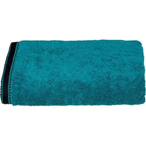 Serviette De Bain Premium Couleur Vert Pétrole 70x130cm (1/2)