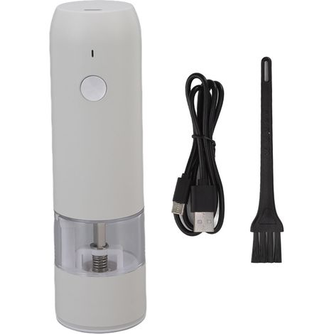 Moulin à poivre électrique réglable en finesse, portable pour poivre, sel, cayenne, clous de girofle, vanille et blanc. (1/5)