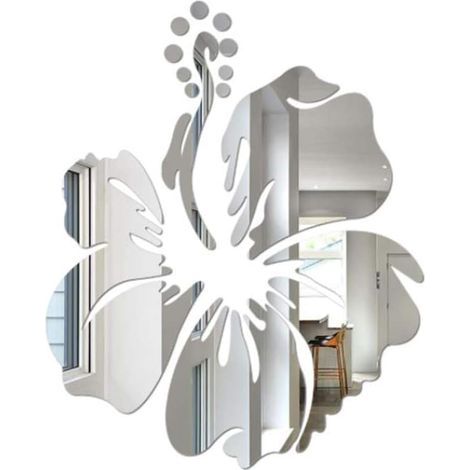 Sticker Mural Acrylique Miroir de Fleurs en Fleurs comme des Autocollants Stickers muraux pour la décoration intérieure (1/5)