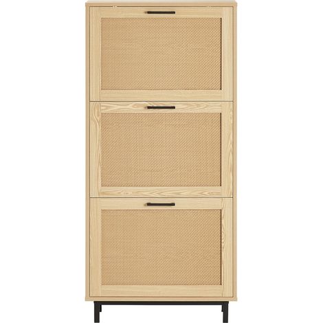 SoBuy Scarpiera Da Ingresso Con 3 Ante E 6 Ripiani Naturale 60x23.8x127cm FSR155-N (1/5)