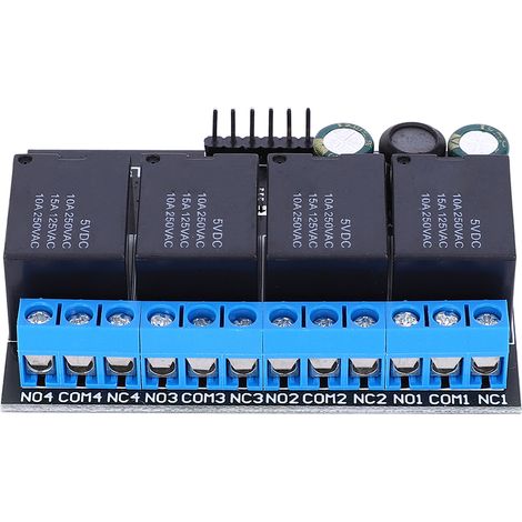 Module de relais bistable autobloquant 4 canaux SL35B04 12 V avec microcontrôleur et bouton-poussoir, interrupteur de commande de niveau bas (1/5)