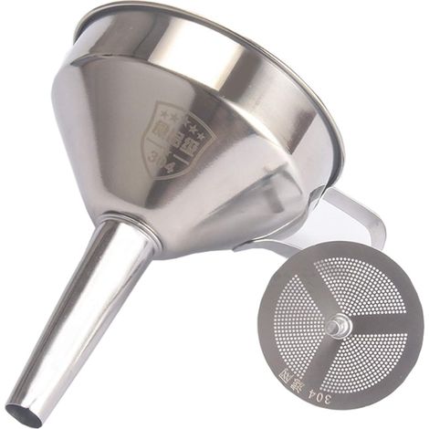 Juego de embudo de acero inoxidable con práctico colador para cocina y taller - OTROS (1/4)