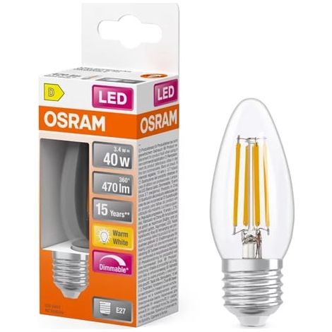 Osram - ledsclb40 3,4w/827 230v fil e27 fs1osram dimmbar - 4099854445439 - 4099854445439
