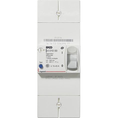 Disj Edf 2p 90a 500ma 401002 auf Deutsch übersetzt lautet:    Schutzschalter Edf 2p 90a 500ma 401002