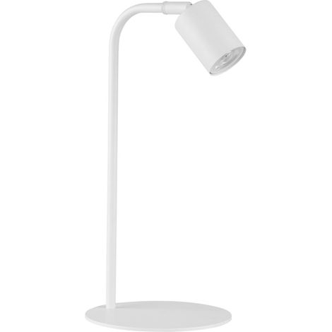 Schreibtischlampe Weiß 40 cm schwenkbar Metall Tischlampe