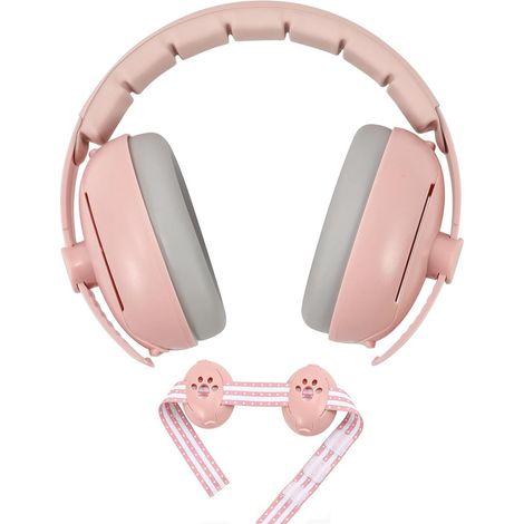 Casque audio - Protection auditive - Protection des oreilles - Tout-petits - Casque pour bébé - Réduction du bruit - Étui de voyage - Pour bébés et jeunes enfants (0-4 ans) - Ensemble 2 en 1 - Antidér (1/5)