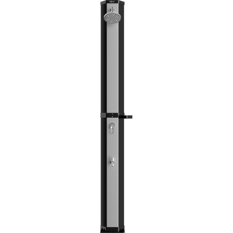 Zelsius Solardusche Taree 60 Liter, Silber Mit Wasserhahn und Fußdusche bis max. 60 °C