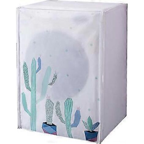 Housse de sèche-linge SZTXJ, housse imperméable pour machine à laver, housse anti-poussière en PEVA pour machine à laver de 6 à 8 kg (60 x 56 x 83 cm, motif cactus).-NANOTEH (1/5)
