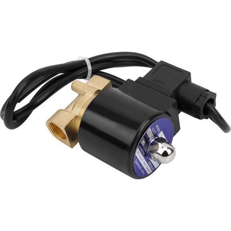 Vanne électrovanne laiton G3/8 normalement fermée pour air eau huile 2A-040-10AC220V action directe (1/5)