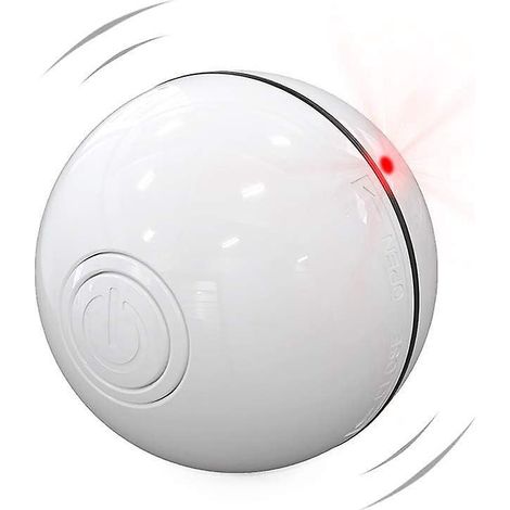 (white-pack Of 2) Smart Interactive Cat Toy Ball Boule Roulante Automatique Usb Rechargeable Cat Light Toy Balle Auto-rotative 360 Degrs Avec Lum (1/5)