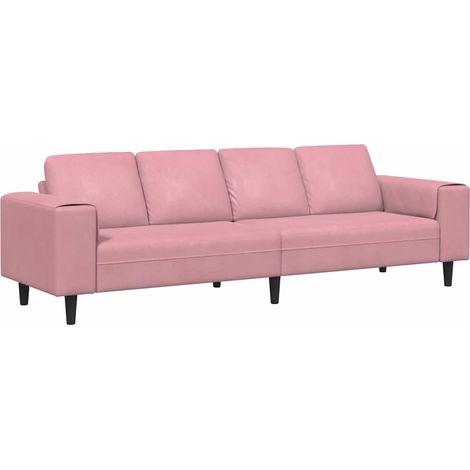 Sofá de sala Rosa 250 x 77 x 76 cm vidaXL