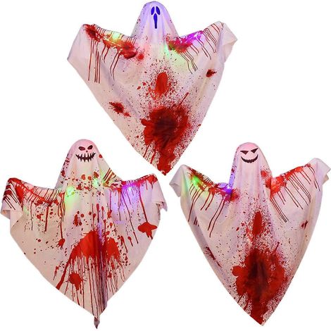 3-teilige Halloween-Geisterdekoration mit Blut, Anhänger für Spukhäuser