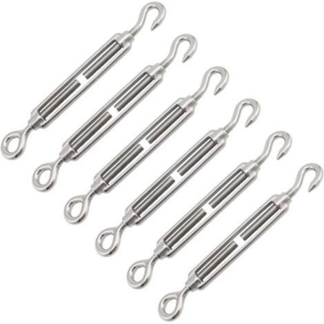 Tendeur De Cable, Ridoir M4, Tendeur Cable Inox, 6 PcsTendeur Cable Acier, Cable Tendeur, Tendeur Cable, Tendeur Inox, Tendeur Acier, Tendeur Vis, élingue Inox, Cable Avec Tendeur, Tendeur Fil