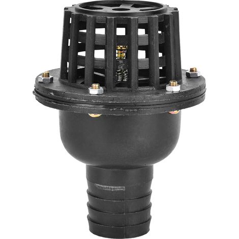 Clapet anti-retour plat basse pression pour pompe à eau, en PVC noir, pour pompe de machine à fluide (1,5")