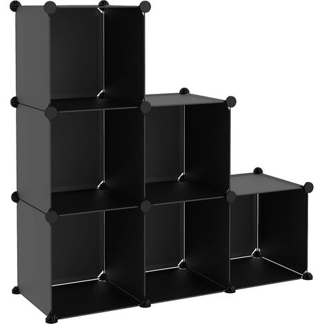 Cubes de rangement 6 pcs Noir PP CFW600648 (1/5)