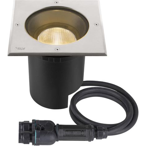 Encastré de sol carré DASAR 2.0 24° 3000 K alimentation DALI acier inoxydable - SLV - 1007244 (1/4)