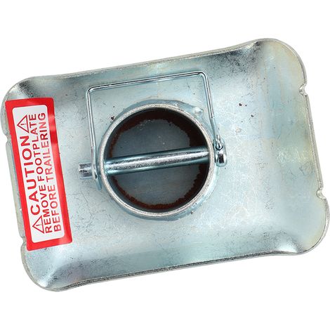 Plaque d'appui pour remorque 160x115mm avec goupille de verrouillage pour tube rond diamètre extérieur 50mm (1/5)