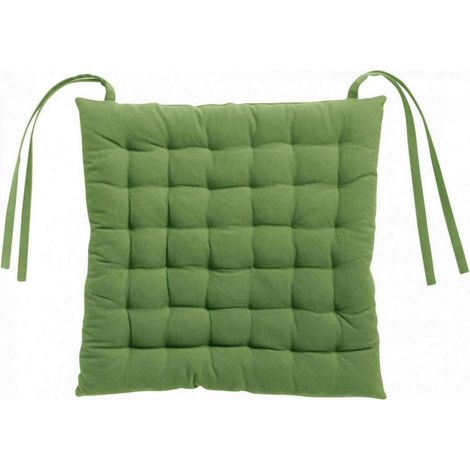 Galette de Chaise Recyclée Coussin d'Assise 36 Points de Capitonnage Vert 38 x 38 x 3 cm - PANGIVO