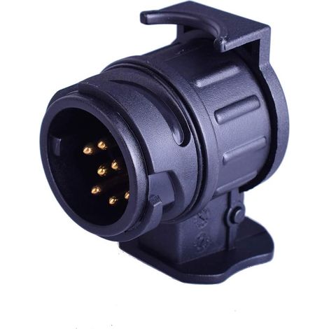 Adaptateur de remorque de 13 Broches à 7 Broches pour connecteur de Prise électrique de Prise Caravane de Camion d'attelage de remorque de Prise européenne Standard (1/5)