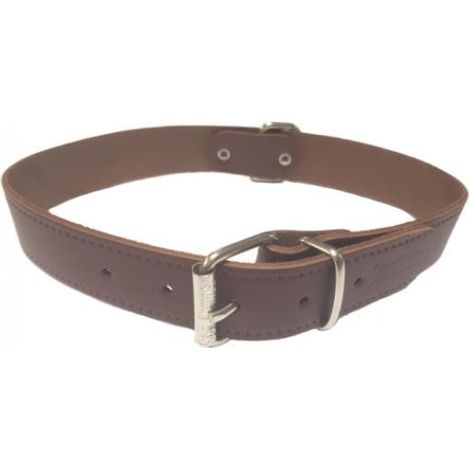 COLLAR CUERO LISO 20X500MM.MARRON S.D