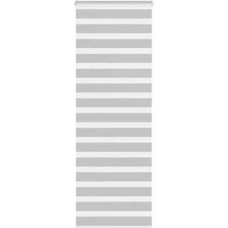 Store zèbre - 4014493 - largeur tissu 85,9 cm - gris clair - polyester occultant (1/5)