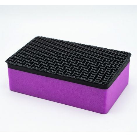 Tampon d'argile carré ajouré violet (1/5)