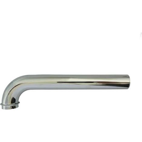 Abgangsbogen 90° Ablaufrohr gebogen 11/4" Edelstahl verchromt 32 x 250 mm mit Bördelrand 93 035 07