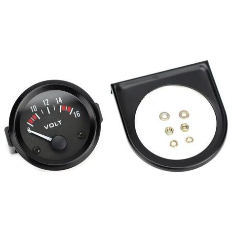 BUNTHAUS Voltmètre universel 12V pour voiture, jauge de tension 52mm/2 pouces, 8-16V BX100007