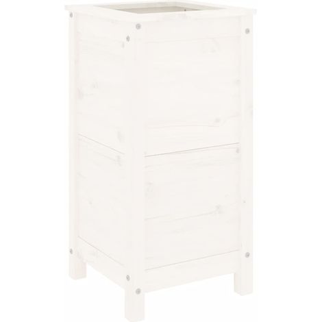 Maison Exclusive - Pflanzkübel Weiß 40x40x78 cm Massivholz Kiefer