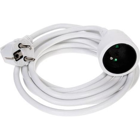 Rallonge Electrique Terre 3m Blanc (1/2)