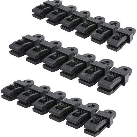 Lot de 18 clips pour auvents ultra-résistants — Dotés d'une forte adhérence, idéaux pour fixer tentes et auvents d'extérieur. (1/5)