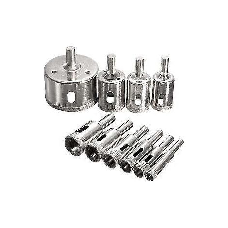 Jeu de 10 forets diamantés pour scie cloche, 3-50 mm (1/5)