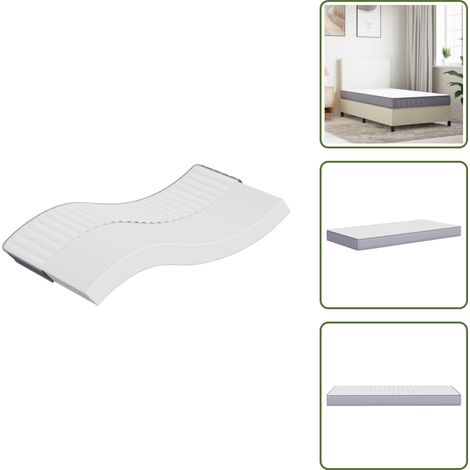 The Living Store Matelas en mousse moyennement doux 120x200 cm - Matelas Mousse - Matelas Confortable - Matelas Double Face - Matelas Livraison Rapide - Literie Bon Marché