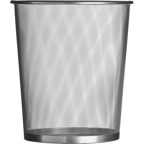 Premier Housewares Silver Wire Mesh Large Waste Paper Bin