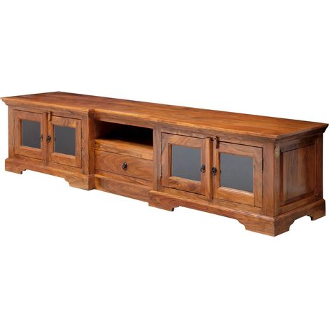mobile TV in legno di Acacia 210x50x50 miele dorato laccato OXFORD 0339